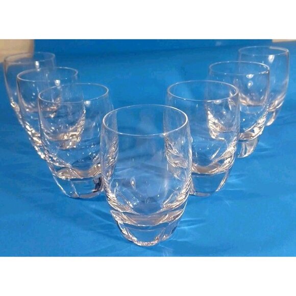 6 Signed Lalique Highlands 4" Old Fashioned Whiskey Glasses Or Flat Wine - Picture 2 of 7